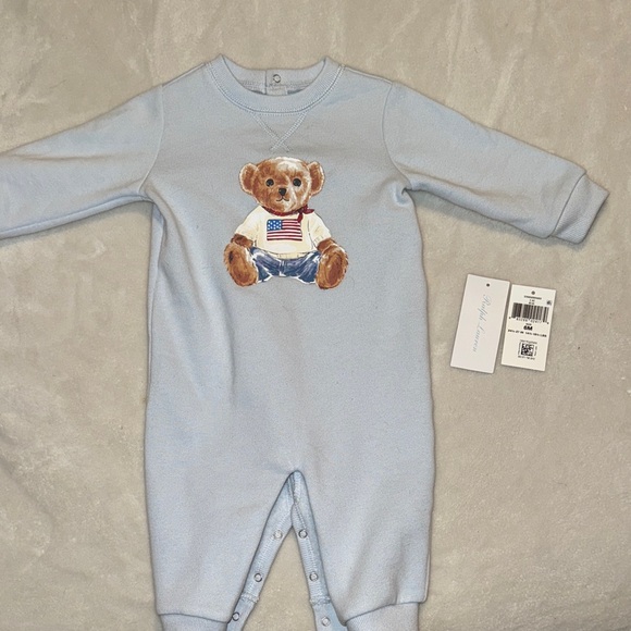 Ralph Lauren Other - Blue Bear Print Kids One Piece